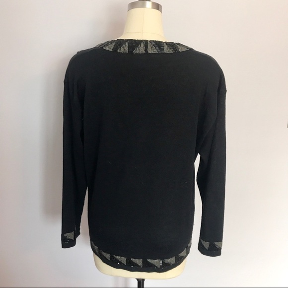 Vintage Bonnie and Bill Beaded Sweater- Size XL - Picture 2 of 6